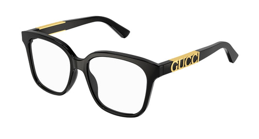 Gucci Optical Frame Woman Black Black Transparent