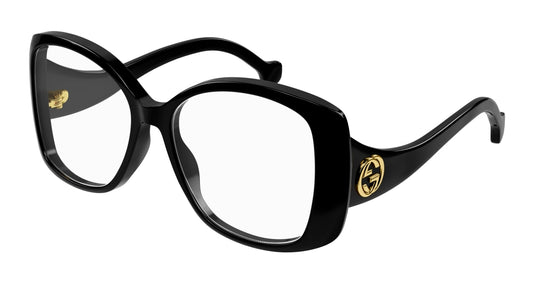 Gucci Optical Frame Woman Black Black Transparent