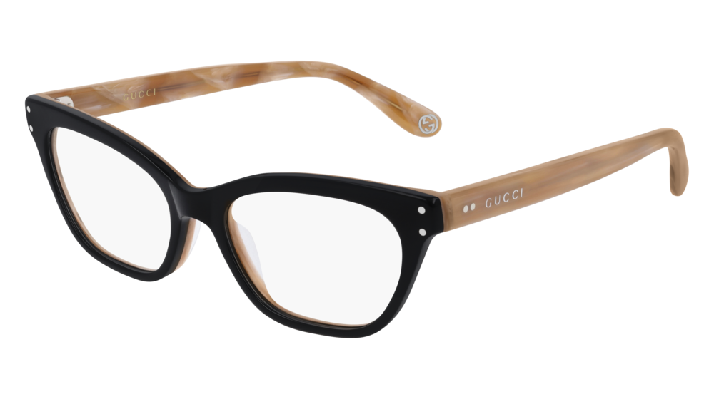 Gucci Optical Frame Woman Black Brown Transparent