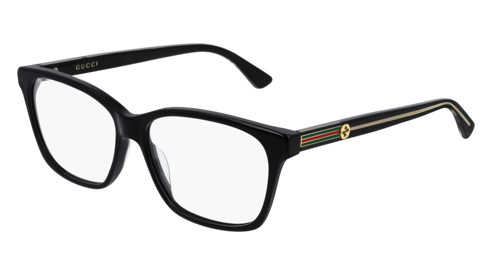 Gucci Optical Frame Woman Black Crystal Transparent