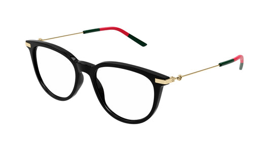 Gucci Optical Frame Woman Black Gold Transparent