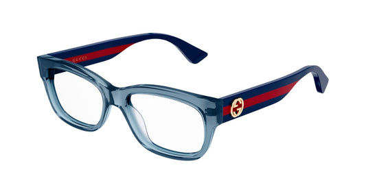 Gucci Optical Frame Woman Blue Blue Transparent