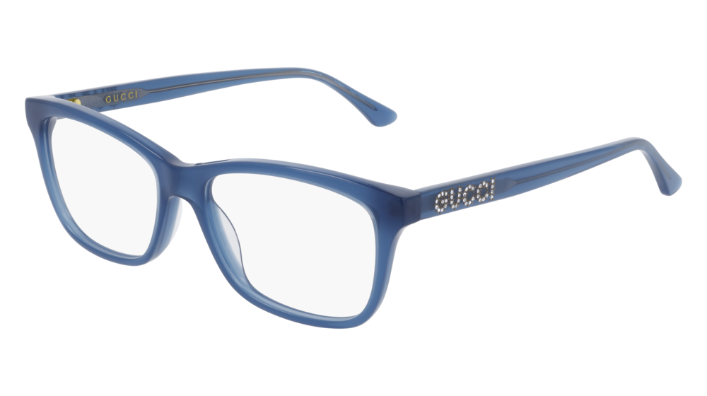 Gucci Optical Frame Woman Blue Blue Transparent