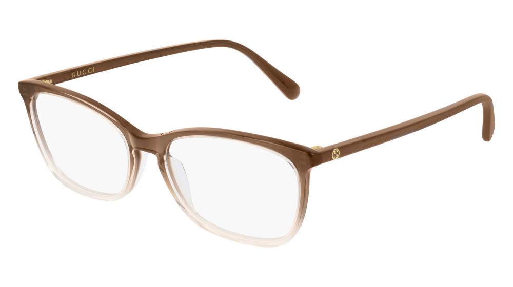 Gucci Optical Frame Woman Brown Brown Transparent