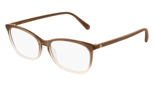 Gucci Optical Frame Woman Brown Brown Transparent