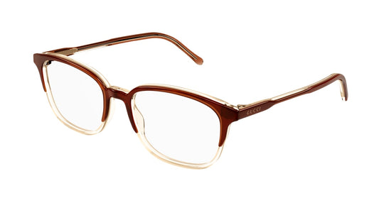 Gucci Optical Frame Woman Brown Brown Transparent