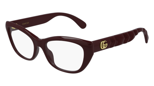 Gucci Optical Frame Woman Burgundy Burgundy Transparent