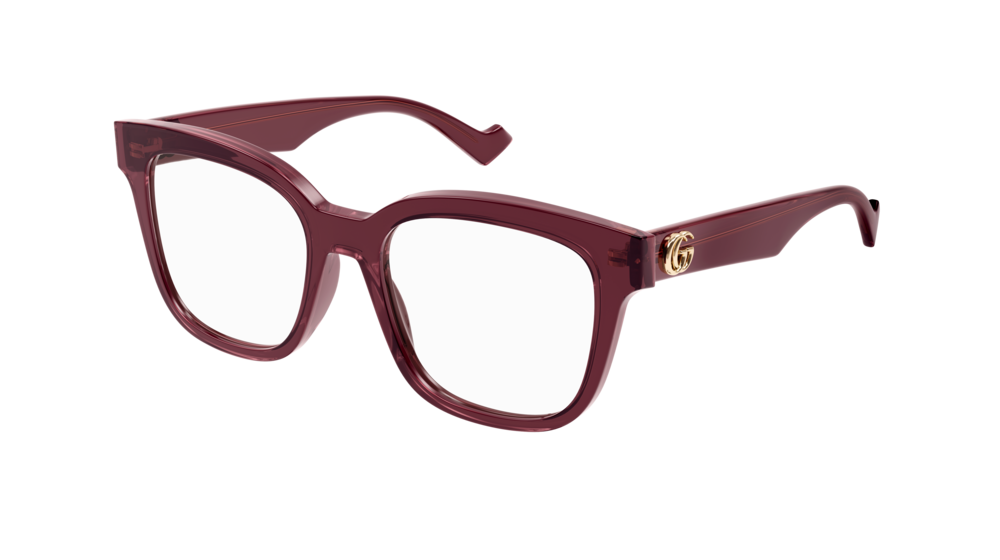 Gucci Optical Frame Woman Burgundy Burgundy Transparent