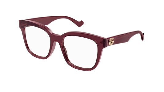 Gucci Optical Frame Woman Burgundy Burgundy Transparent