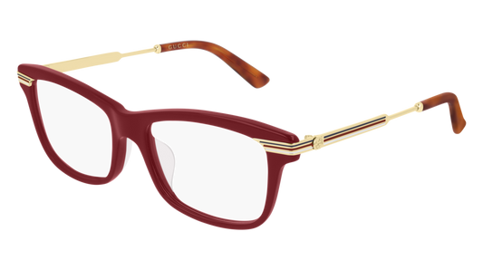 Gucci Optical Frame Woman Burgundy Gold Transparent