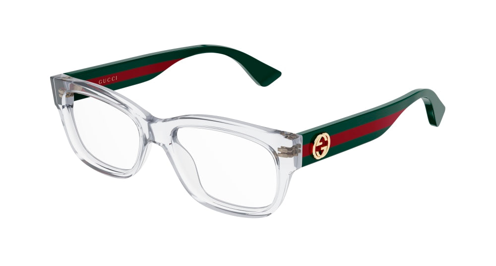 Gucci Optical Frame Woman Crystal Green Transparent