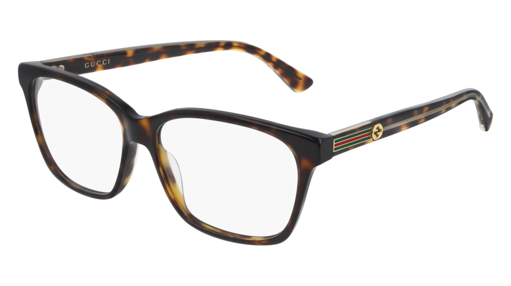 Gucci Optical Frame Woman Havana Crystal Transparent