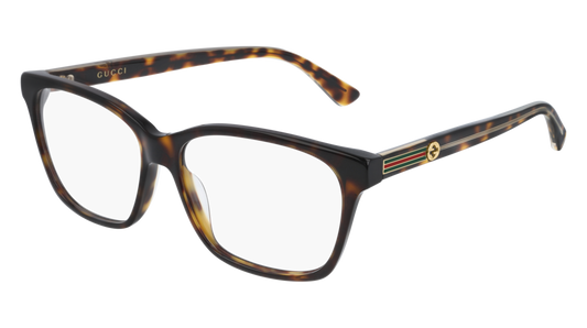 Gucci Optical Frame Woman Havana Crystal Transparent