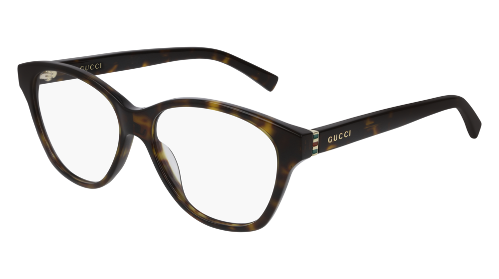 Gucci Optical Frame Woman Havana Gold Transparent