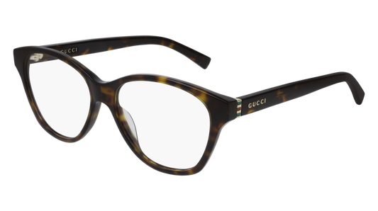 Gucci Optical Frame Woman Havana Gold Transparent