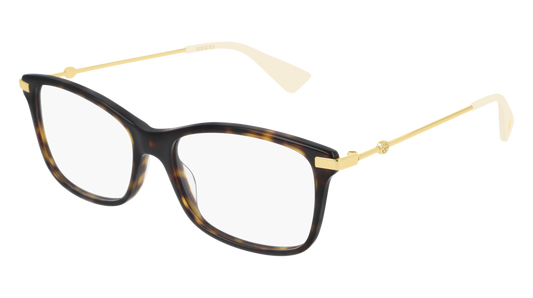 Gucci Optical Frame Woman Havana Gold Transparent