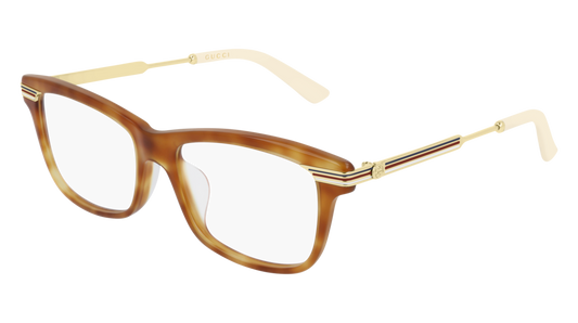 Gucci Optical Frame Woman Havana Gold Transparent