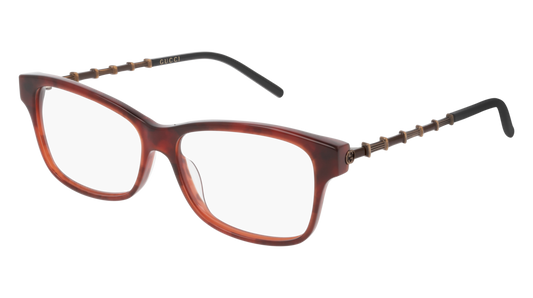 Gucci Optical Frame Woman Havana Gold Transparent