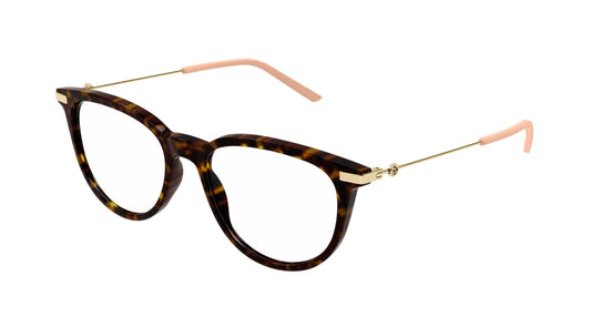 Gucci Optical Frame Woman Havana Gold Transparent