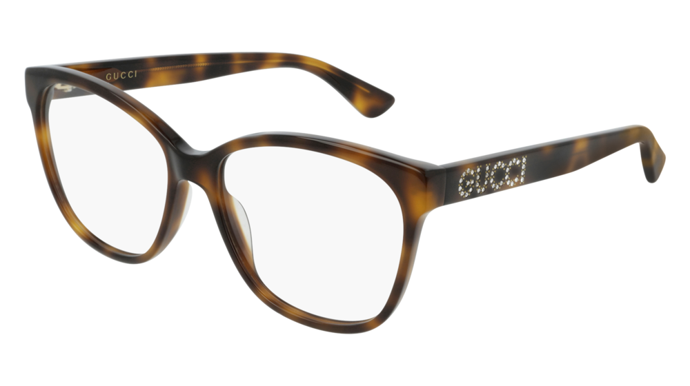 Gucci Optical Frame Woman Havana Havana Transparent