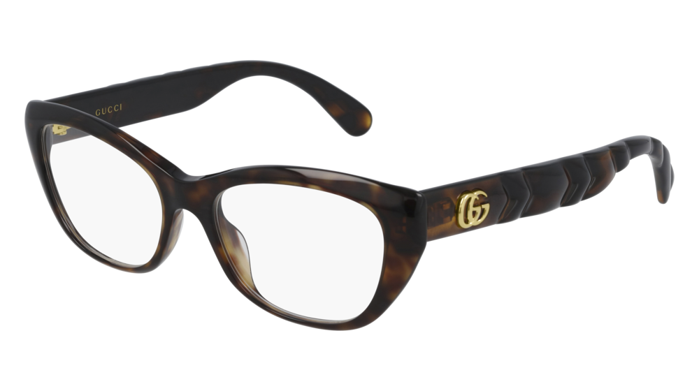 Gucci Optical Frame Woman Havana Havana Transparent