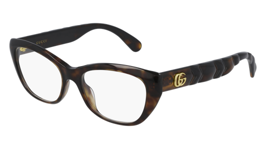 Gucci Optical Frame Woman Havana Havana Transparent