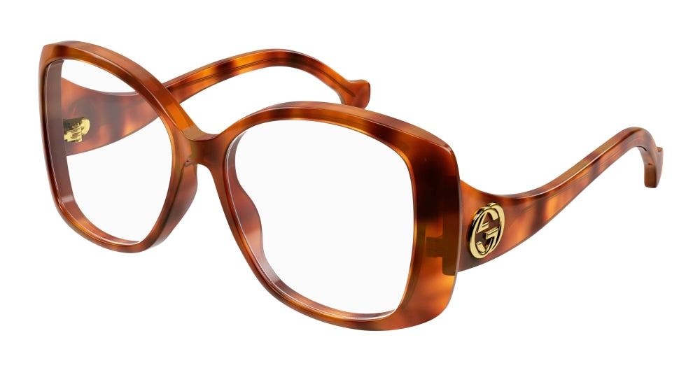 Gucci Optical Frame Woman Havana Havana Transparent