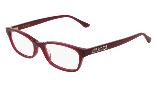 Gucci Optical Frame Woman Red Red Transparent