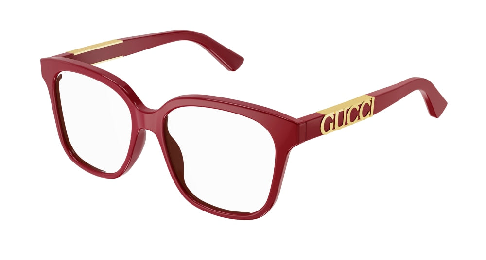 Gucci Optical Frame Woman Red Red Transparent