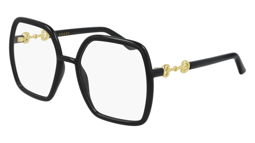 Gucci Optical Frame Woman Black Black Transparent