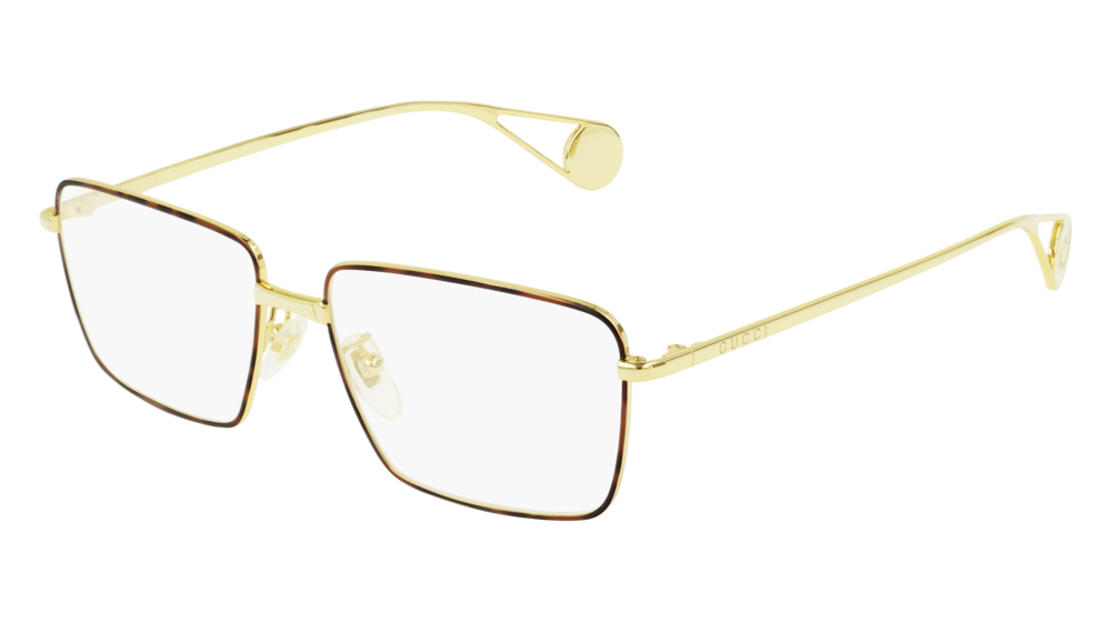 Gucci Optical Frame Woman Gold Gold Transparent