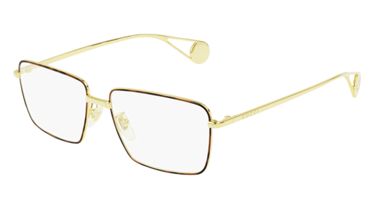 Gucci Optical Frame Woman Gold Gold Transparent