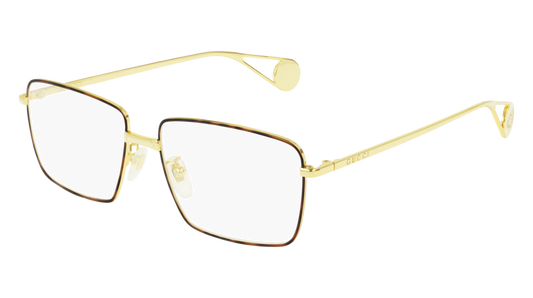 Gucci Optical Frame Woman Gold Gold Transparent