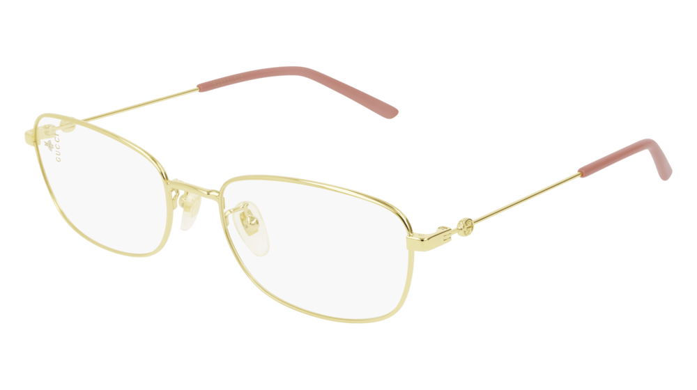 Gucci Optical Frame Woman Gold Gold Transparent