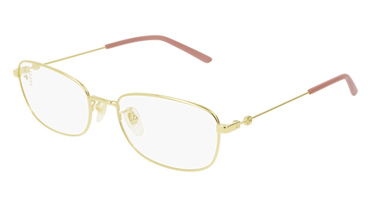 Gucci Optical Frame Woman Gold Gold Transparent