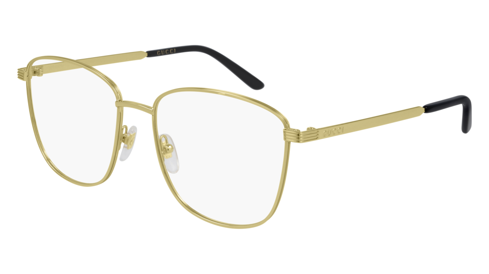 Gucci Optical Frame Woman Gold Gold Transparent