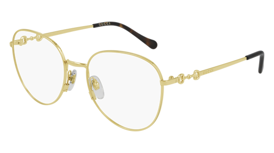 Gucci Optical Frame Woman Gold Gold Transparent