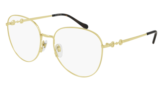 Gucci Optical Frame Woman Gold Gold Transparent