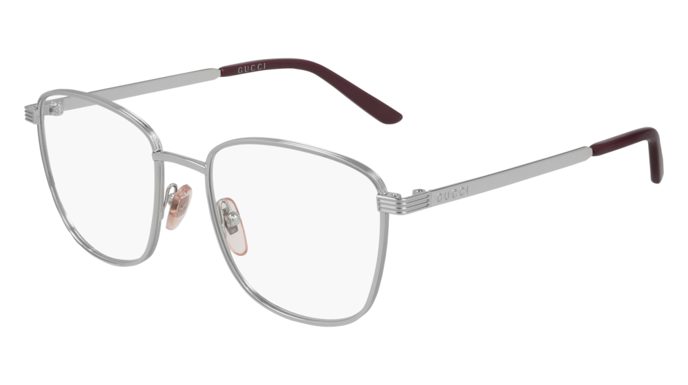 Gucci Optical Frame Woman Silver Silver Transparent