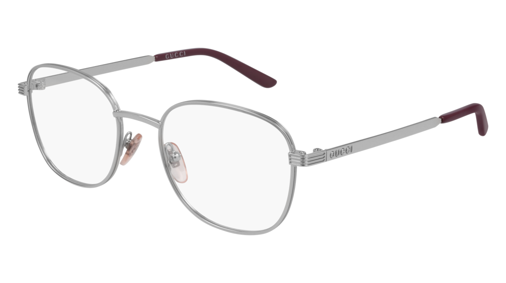 Gucci Optical Frame Woman Silver Silver Transparent