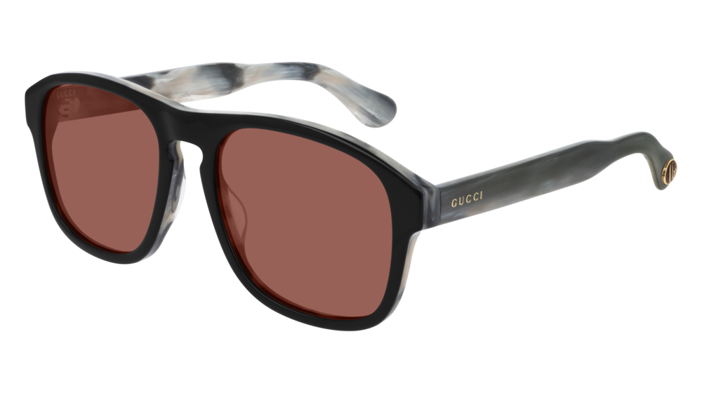 Gucci Sunglass Man Black Grey Brown