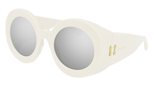 Gucci Sunglass Man Ivory Ivory Silver