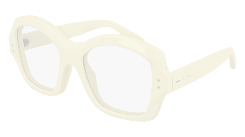 Gucci Sunglass Man Ivory Ivory Transparent