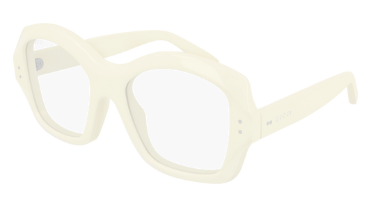 Gucci Sunglass Man Ivory Ivory Transparent