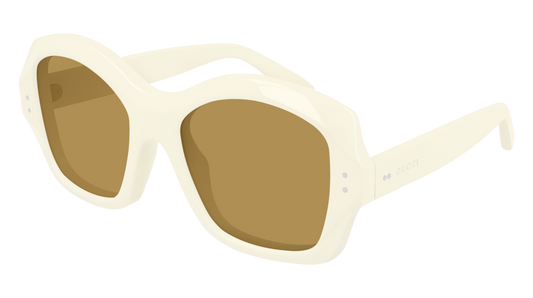 Gucci Sunglass Man Ivory Ivory Yellow