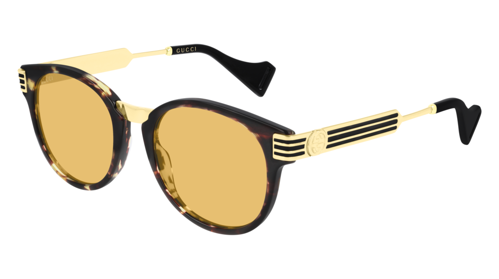 Gucci Sunglass Man Havana Gold Yellow