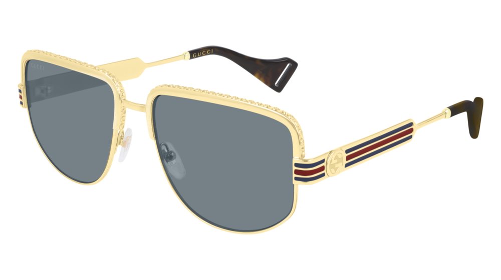 Gucci Sunglass Man Gold Gold Blue