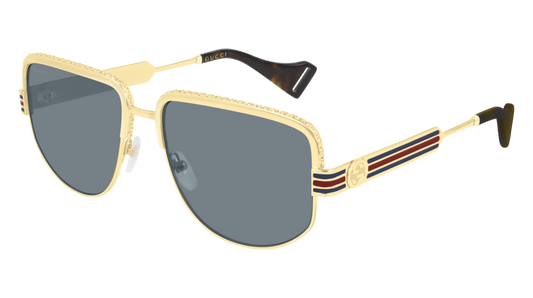 Gucci Sunglass Man Gold Gold Blue