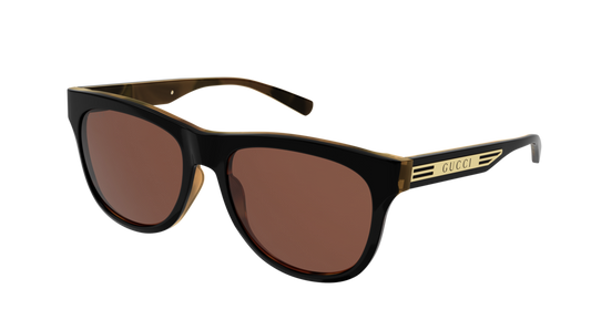 Gucci Sunglass Man Black Black Orange