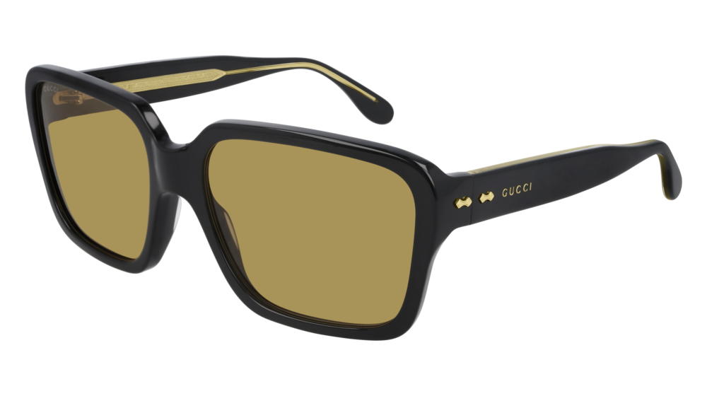 Gucci Sunglass Man Black Black Yellow